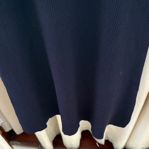 Dark Blue Ribbed Sleeveless Dress - Picture 5 of 5